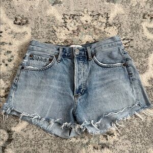 AGOLDE Parker Denim Shorts Distressed